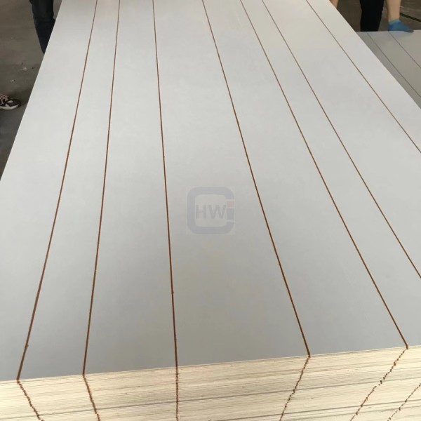Melamine Paper Faced Slotted/Grooved Plywood